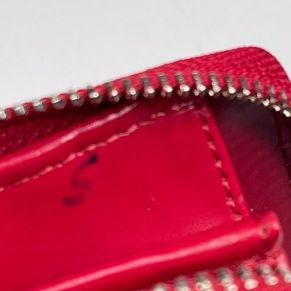 Jennifer Moore Wristlet Clutch Bag Wallet Purse Berry Red Vegan Leather New - Picture 12 of 12